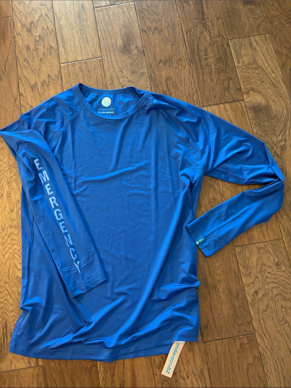 Underscrubz Men’s/Unisex Long-Sleeve Royal Blue Emergency Department